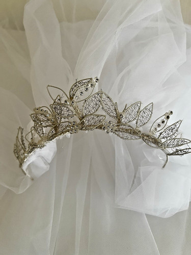 Veil with tiara - with,