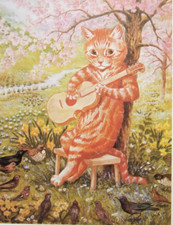 LOUIS WAIN Catland cat mounted