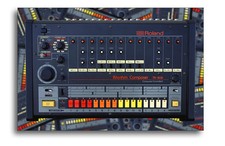 13x19 ROLAND TR-808 DRUM