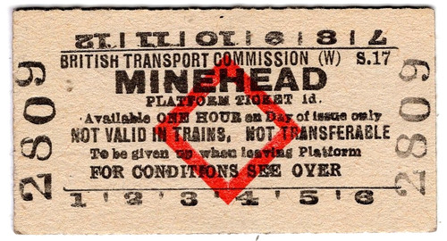 Railway platform ticket