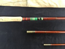 Vintage Allcocks Alglas 9ft fibreglass fly fishing rod excellent condition