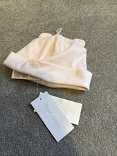 Authentic Ralph Lauren Bear-Ear Pale Pink Cotton Interlock Baby Beanie Hat BNWT