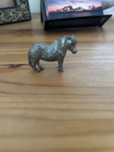 Vintage miniature pewter pony - vintage,