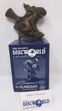 Clarecraft Discworld DW53B Magrat On Broomstick In Bronze Terry Pratchett. Rare.