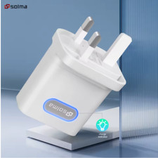 UK 3 Pin Dual USB Plug Adapter