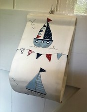 FABRIC TOILET ROLL HOLDER FRYETTS MARITIME 'BOATS' DESIGN FOR 1 - 4 ROLLS