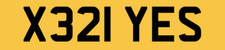 YES KISS PRIVATE NUMBER PLATE X321 YES CHERISHED REGISTRATION PERSONAL CAR REG