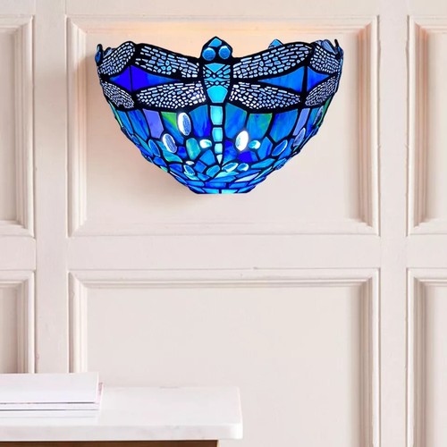 Tiffany style wall light - wall, night