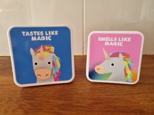 2 Nesting Unicorn Snack Pots with Lids - Small & Medium Size