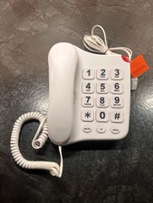 Big Button White Corded