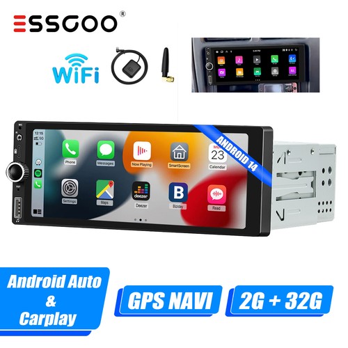 Single din carplay stereo - single,