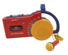 SONY CFM-2500 My First Sony AM/FM Cassette Recorder W/ Mic BOXED - G27