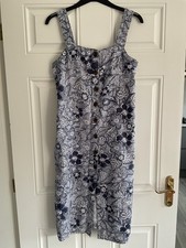 Next petite midi dress, linen