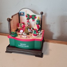 Vtg Animated Christmas Scene Windup Action Musical spares 