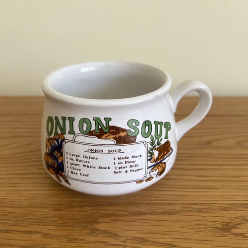 Vintage onion recipe - onion, mug