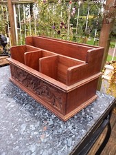 Antique Wooden Letter / Pen  Rack Desktop Stationery  , Beautiful Made 