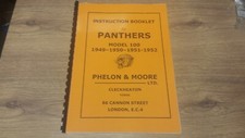 P & M Panther 100 Instruction booklet 1949-52 copy of original PAN03