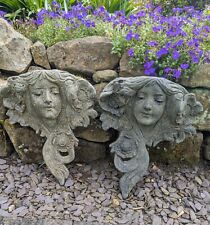 Vintage English Stone Lucy Wall Planters - Delivery Available 