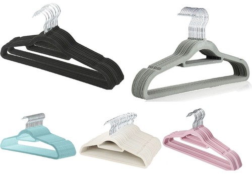 Heavy duty velvet hangers non - heavy,