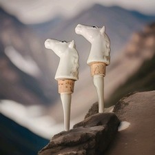 Vintage Ceramic White Horse