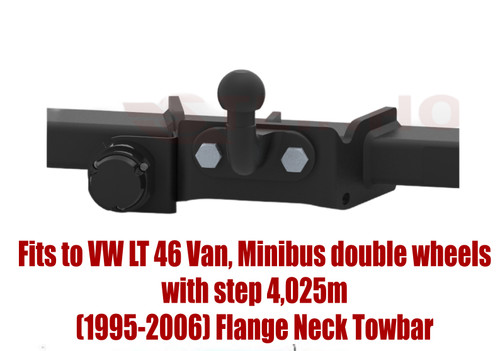 Flange neck tow - bar, for