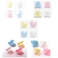 10 animal baby buttons, teddy bear, rabbit, duck, elephant 15mm, knitting