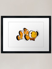 orange clownfish Framed Art