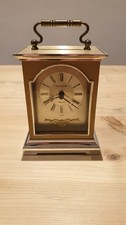 Vintage H. Samuel Quartz Carriage Clock – West Germany Movement – Brass Finish
