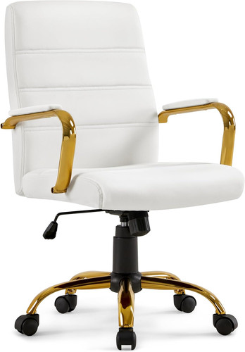 Mid back leather swivel - mid-back,