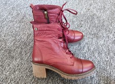 Genuine leather burgundy