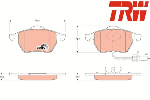 Front brake pads set - front,