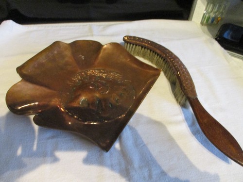 Vintage copper table crumb - copper,