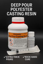 Deep Pour Polyester Casting Resin Kit – Ultra Clear River Table, Art, Embedding