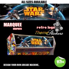 Starwars v4 Arcade Artwork Marquee Stickers Graphic / Laminated All Sizes  