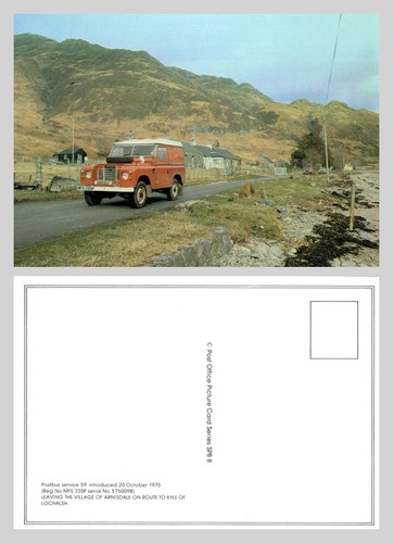 Postcard arnisdale postbus - arnisdale,