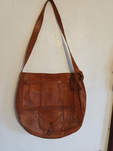 Moroccan hand tooled leather - hand,