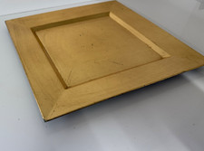 Gold Square Charger Plate, Large Serving Platter Food Server, Starter Table