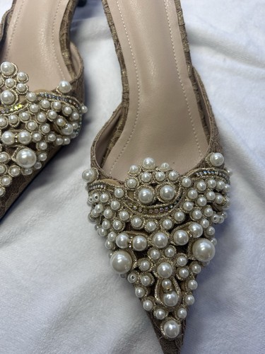 Champagne pearl embellished - champagne,