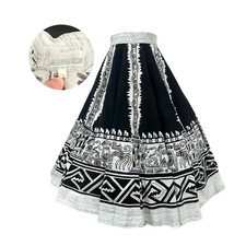 Vintage 1950s Faldas Kent Mexican Handpainted Circle Skirt