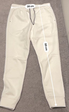Cream Drawstring Jogging Bottoms / Sweatpants Primark Poly/Cotton, Mens Size M