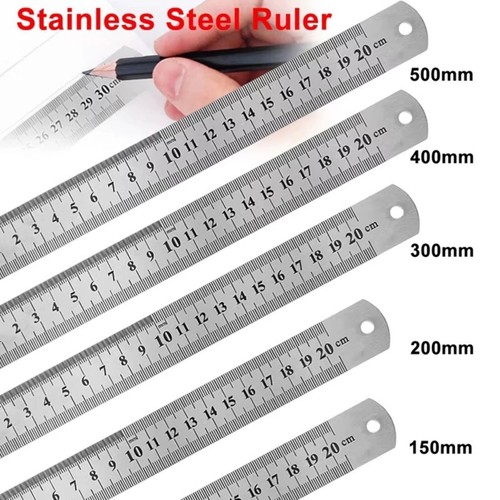 Stainless steel metal ruler - stainless,