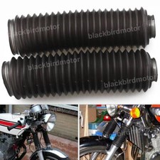 1 Pair Motorcycle Motorbike Rubber Front Fork Gaiters Boots Dust Cover Gaitors