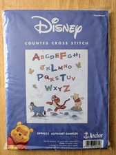 Rare Anchor Disney Winnie the Pooh Alphabet Sampler Cross Stitch Kit 