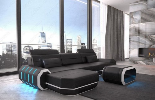 Leather couch sofa corner sofa