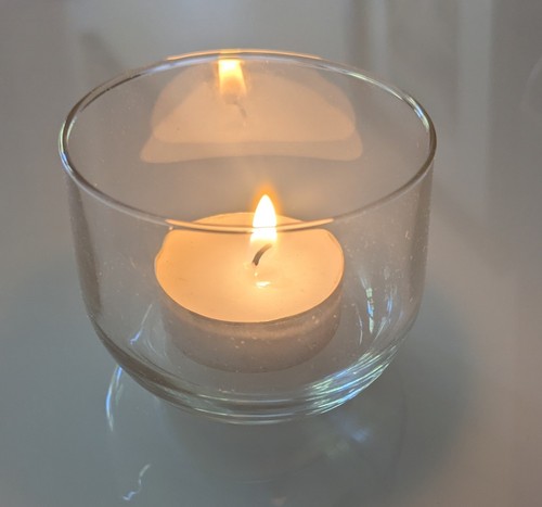 Fine glass tealight candle - tealight,