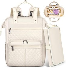 RAINSMORE Baby Changing Bag Backpack Multifunction Nappy Bag with Portable Chan