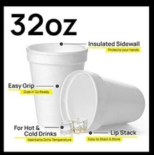 32 Oz Disposable Styrofoam