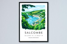 Salcombe Watercolor Poster