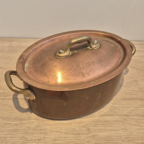 Vintage french copper - vintage, oval