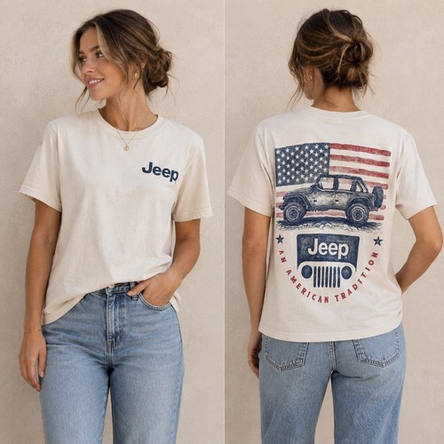 Jeep graphic tee american flag - tee,